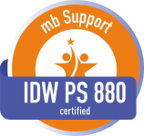 Logo des IDW PS 880 Zertifikat 